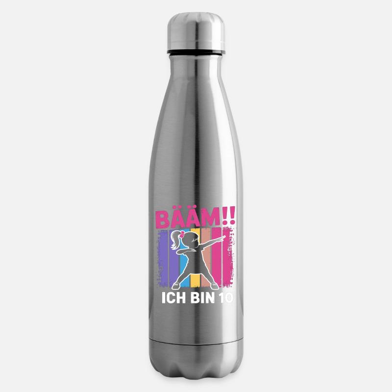 Bääm Ich bin 10 Dabbing Mädchen 10. Geburtstag - Isolierflasche - Lightsilver