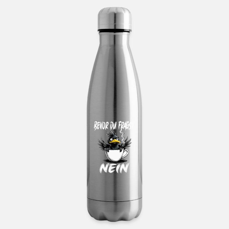 Morgenmuffel Kaffee Kein Bock Rabe Schlechte Laune - Isolierflasche - Lightsilver