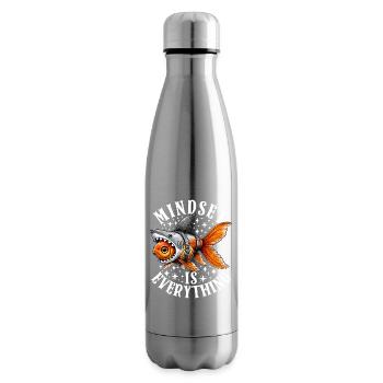Mindset Is Everything Motivational Inspirational - Isolierflasche - Lightsilver - Rechts