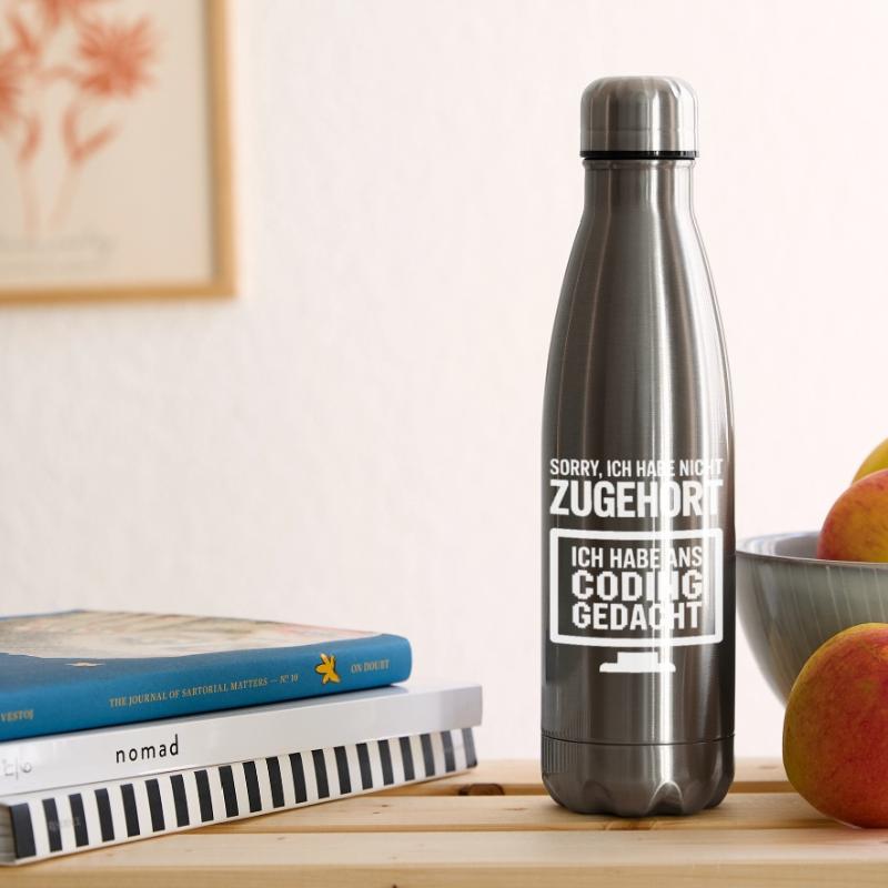 Coding Thought Saying Insulated Water Bottle