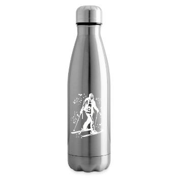 Alpiner Skifahrer Wintersport Skitouren - Isolierflasche - Lightsilver - Rechts