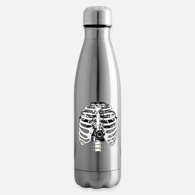 Biomech Ribcage-Motormechaniker - Isolierflasche - Lightsilver