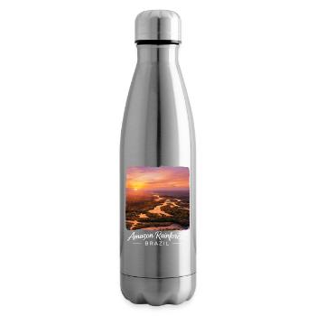 Forêt tropicale Découvert du Brésil - Bouteille isotherme - argent clair - Droite