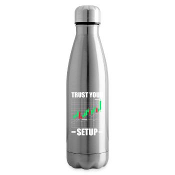 Trust your Setup Aktienmarkt Börse Trader - Isolierflasche - Lightsilver - Rechts