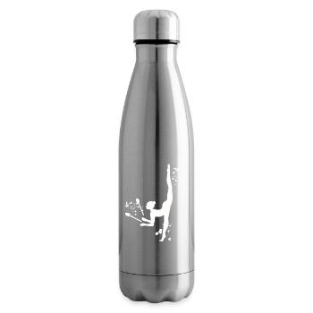 Gymnast With Clubs Rhythmic Gymnastics - Insulated Water Bottle - silver - Right