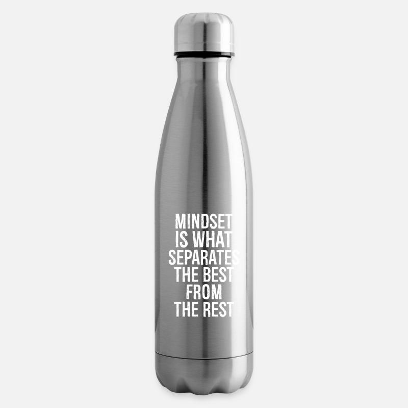 mindset is what separates the best from the rest - Bouteille isotherme - argent clair