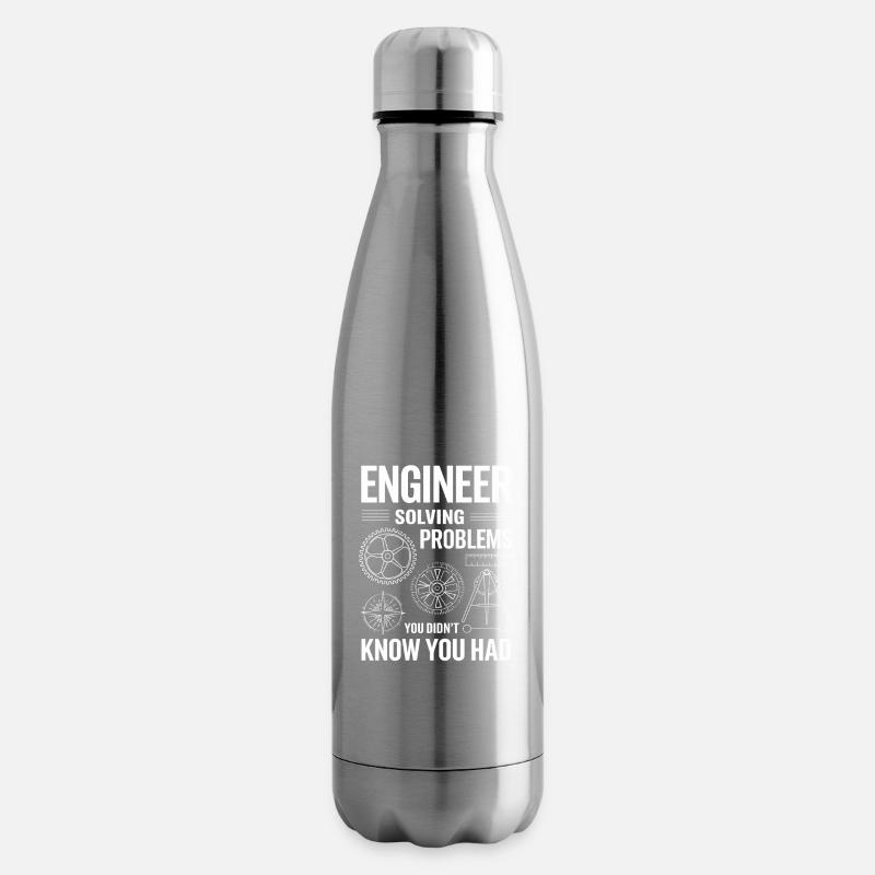 Engineer Engineer Solving Problems You Didn't - Insulated Water Bottle - silver