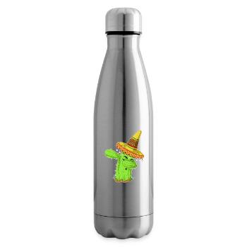 Dabbing Cactus Mexikanisches Hemd - Isolierflasche - Lightsilver - Rechts