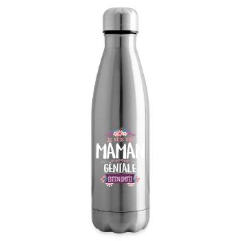 Maman Géniale Édition Limitée Mère Fête - Bouteille isotherme - argent clair - Droite