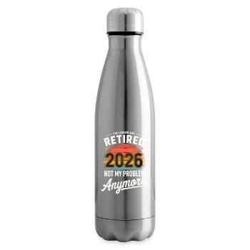 Ruhestand 2026 Lustige pensionierte Grafikmänner im Ruhestand - Isolierflasche - Lightsilver - Rechts