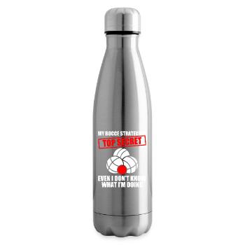 Mon joueur de stratégie de bocce - Bouteille isotherme - argent clair - Droite