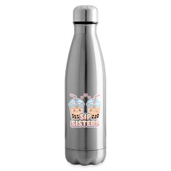Sip Sisters Boba Tea Süße Bubble Tea Besties - Isolierflasche - Lightsilver - Rechts