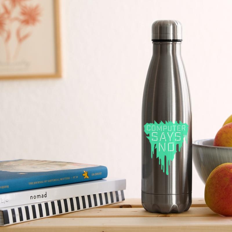 Computer Says No Funny Programmer Nerd Technique Insulated Water Bottle