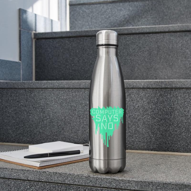 Computer Says No Funny Programmer Nerd Technique Insulated Water Bottle