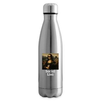 Soziale Lisa Leonardo Da Vinci Influencerin Mona L - Isolierflasche - Lightsilver - Rechts