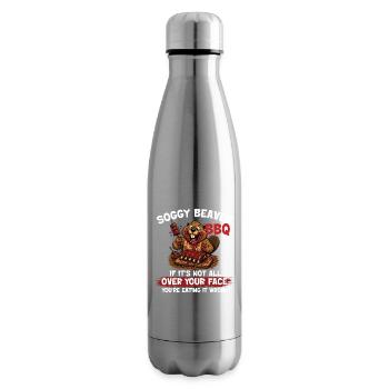 Weicher Biber-BBQ Lustiger Pitmaster - Isolierflasche - Lightsilver - Rechts