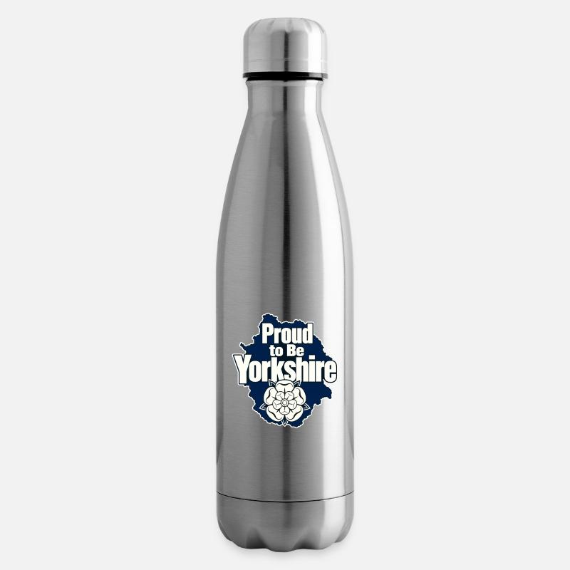 Proud to Be Yorkshire, White Rose County Pride - Isolierflasche - Lightsilver