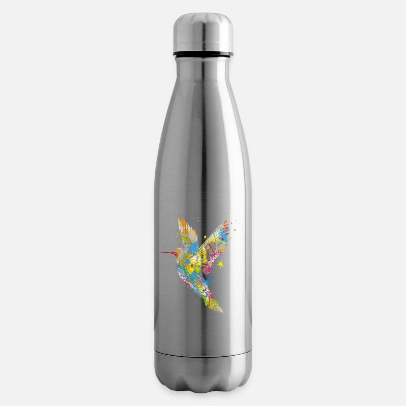 Graffiti de Colibri - Bouteille isotherme - argent clair