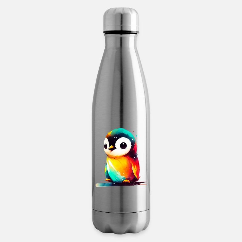 Pinguin - Isolierflasche - Lightsilver