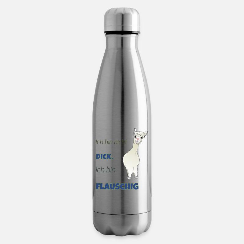 Ich bin nicht dick, ich bin flauschig! - Isolierflasche - Lightsilver
