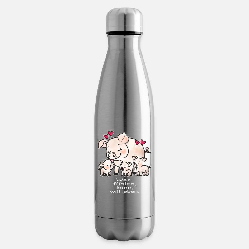wer fühlen kann, will leben - Isolierflasche - Lightsilver