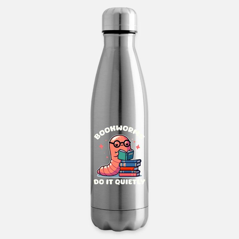 Librivore Lesen Süß - Isolierflasche - Lightsilver