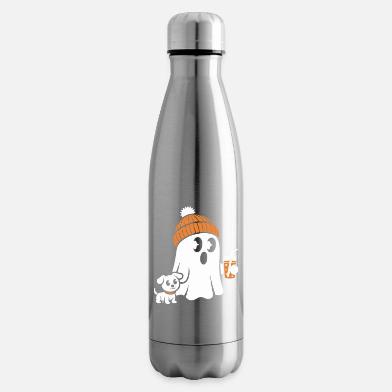Fantôme douillet avec bonnet - Bouteille isotherme - argent clair