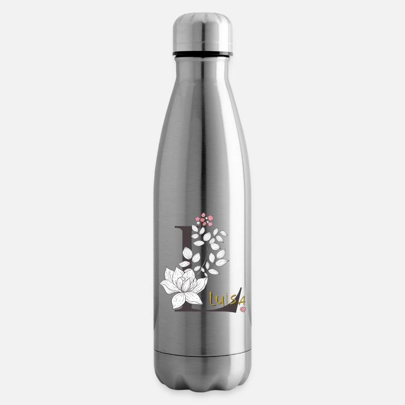 Buchstabe L Luisa - Isolierflasche - Lightsilver