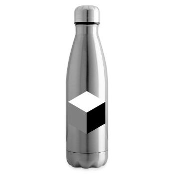 Geometrische Würfel-Silhouette - Isolierflasche - Lightsilver - Rechts