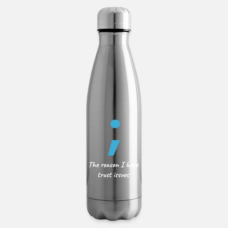 Informatiker Shirt - Semi-Colon Trust Issues - Isolierflasche - Lightsilver