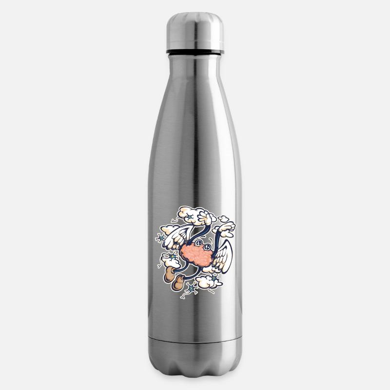 Ecstatic brain - Insulated Water Bottle - silver