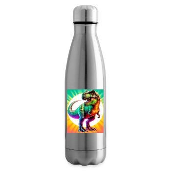 dinosaure - Bouteille isotherme - argent clair - Droite