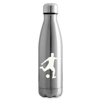 Kicker-Silhouette in Bewegung - Isolierflasche - Lightsilver - Rechts