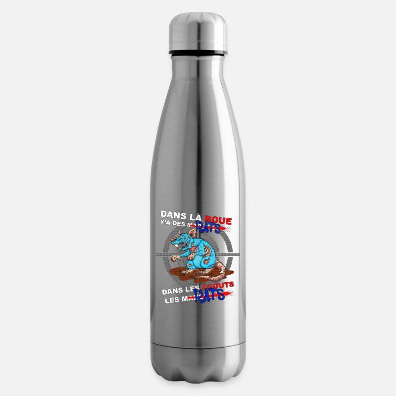 Les rats - Bouteille isotherme - argent clair