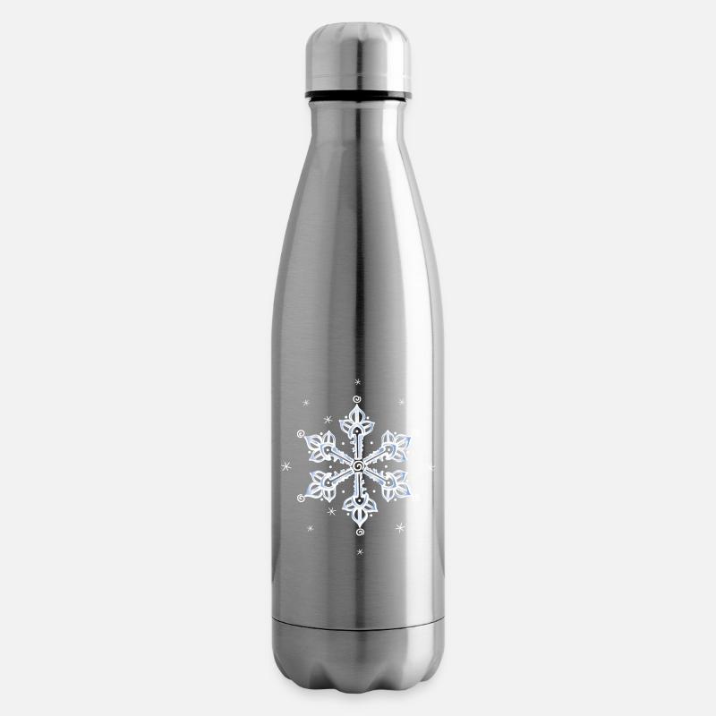 Schneeflocke Eiskristall - Isolierflasche - Lightsilver