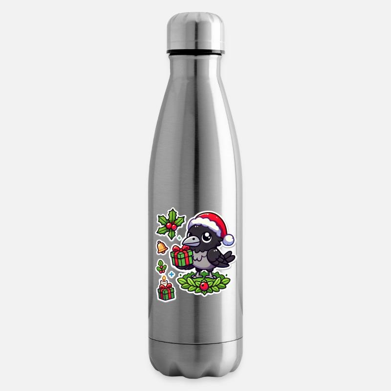 Festif de corbeaux - Bouteille isotherme - argent clair