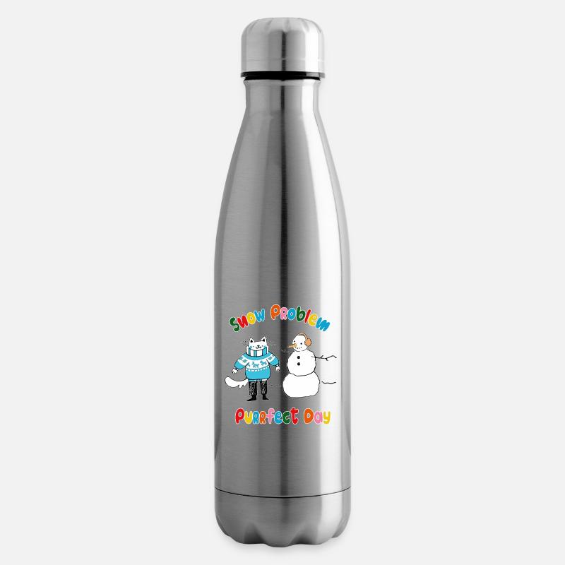 Problème de neige Journée parfaite - Bouteille isotherme - argent clair