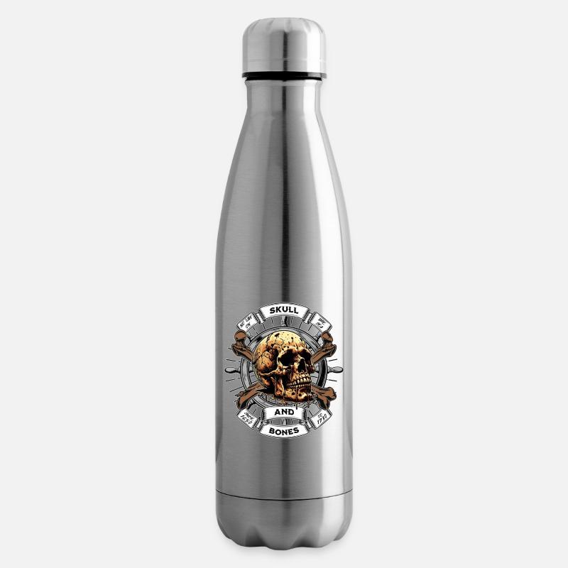 Crâne et os Pirate - Bouteille isotherme - argent clair
