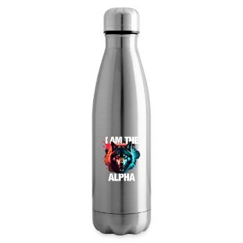 I am the Alpha Wolf - Insulated Water Bottle - silver - Right