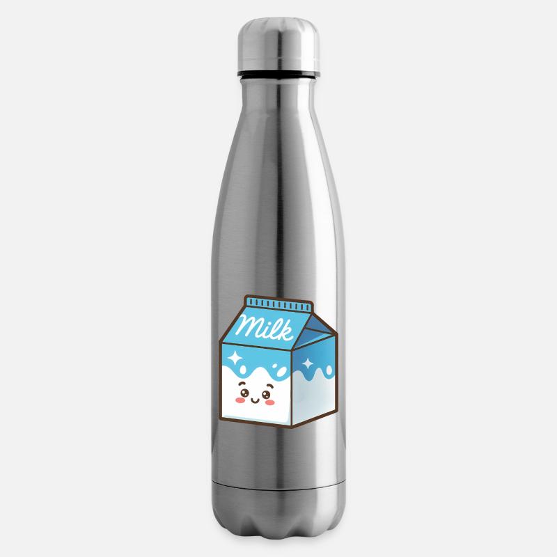 Kawaii Milch Karton - Isolierflasche - Lightsilver