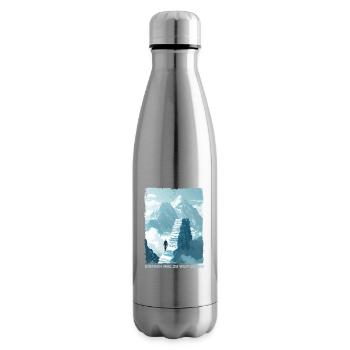 Papierstufen zum Gipfel - Isolierflasche - Lightsilver - Rechts