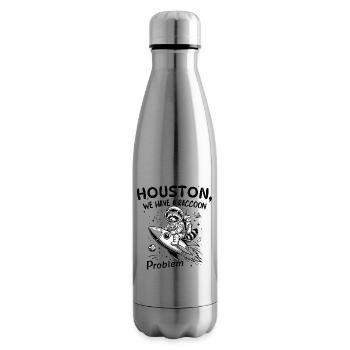 Houston We Have A Raccoon Problem Space Rocket - Insulated Water Bottle - silver - Right