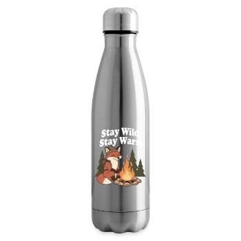 Bleib Wild, Bleib Warm am Lagerfeuer - Isolierflasche - Lightsilver - Rechts