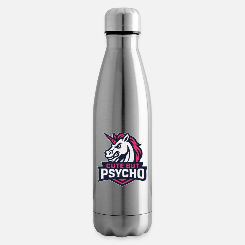 Freches Einhorn mit Spruch - Isolierflasche - Lightsilver