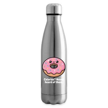Kicherndes Donut Meme Spruch - Isolierflasche - Lightsilver - Rechts