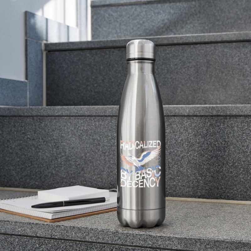 Radicalized by Basic Decency Statement Art Insulated Water Bottle