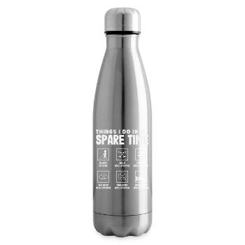 Things I Do In My Free Time Probing - Insulated Water Bottle - silver - Right