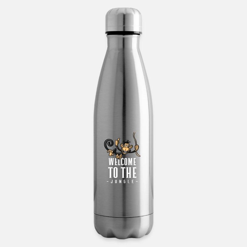 Jungle Affe Willkommensdesign - Isolierflasche - Lightsilver