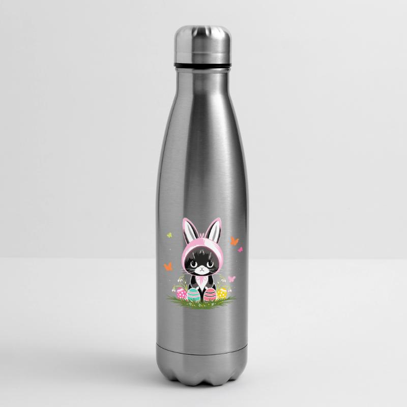 Easter Cat Easter Eggs Bunny Costume Insulated Water Bottle
