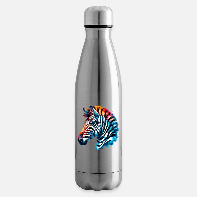 Zebra - Isolierflasche - Lightsilver